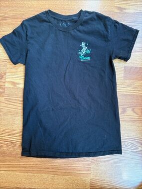 Black T-Shirt with Green Chest Graphic - Greens Horticulture Men